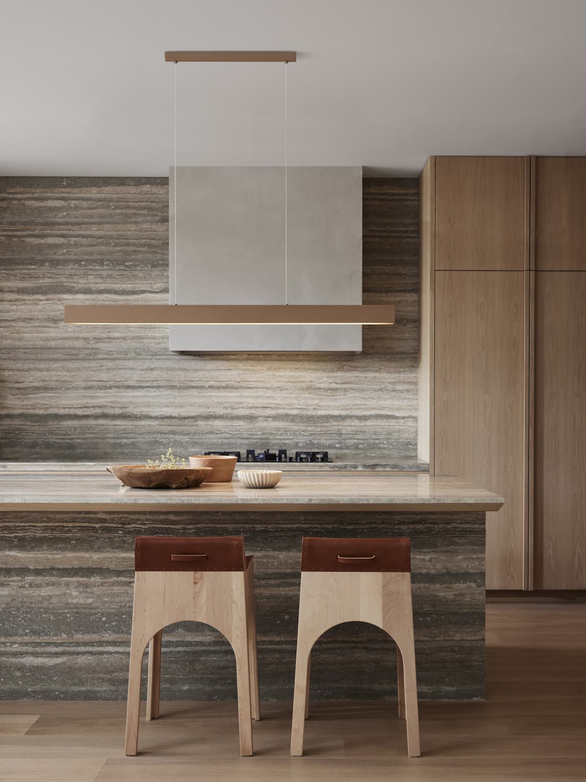 Bridge 1.5m LED Colour-Shifting Linear Pendant in Clay Gypsum-img-2
