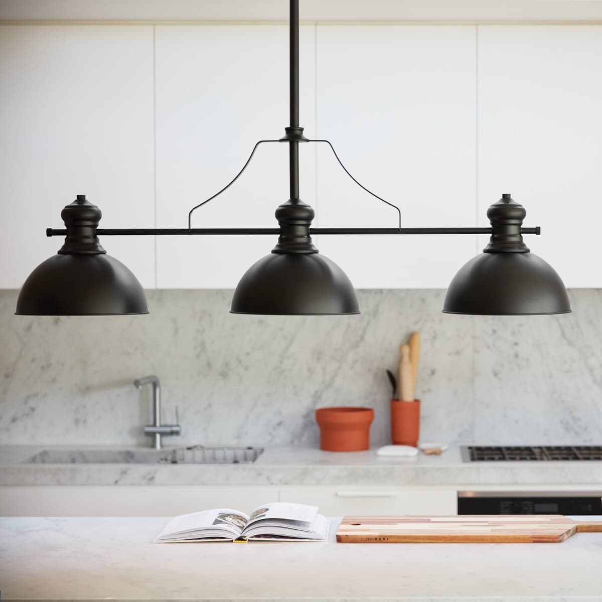 Alfred 3 Light Bar Pendant in Oil Rubbed Bronze