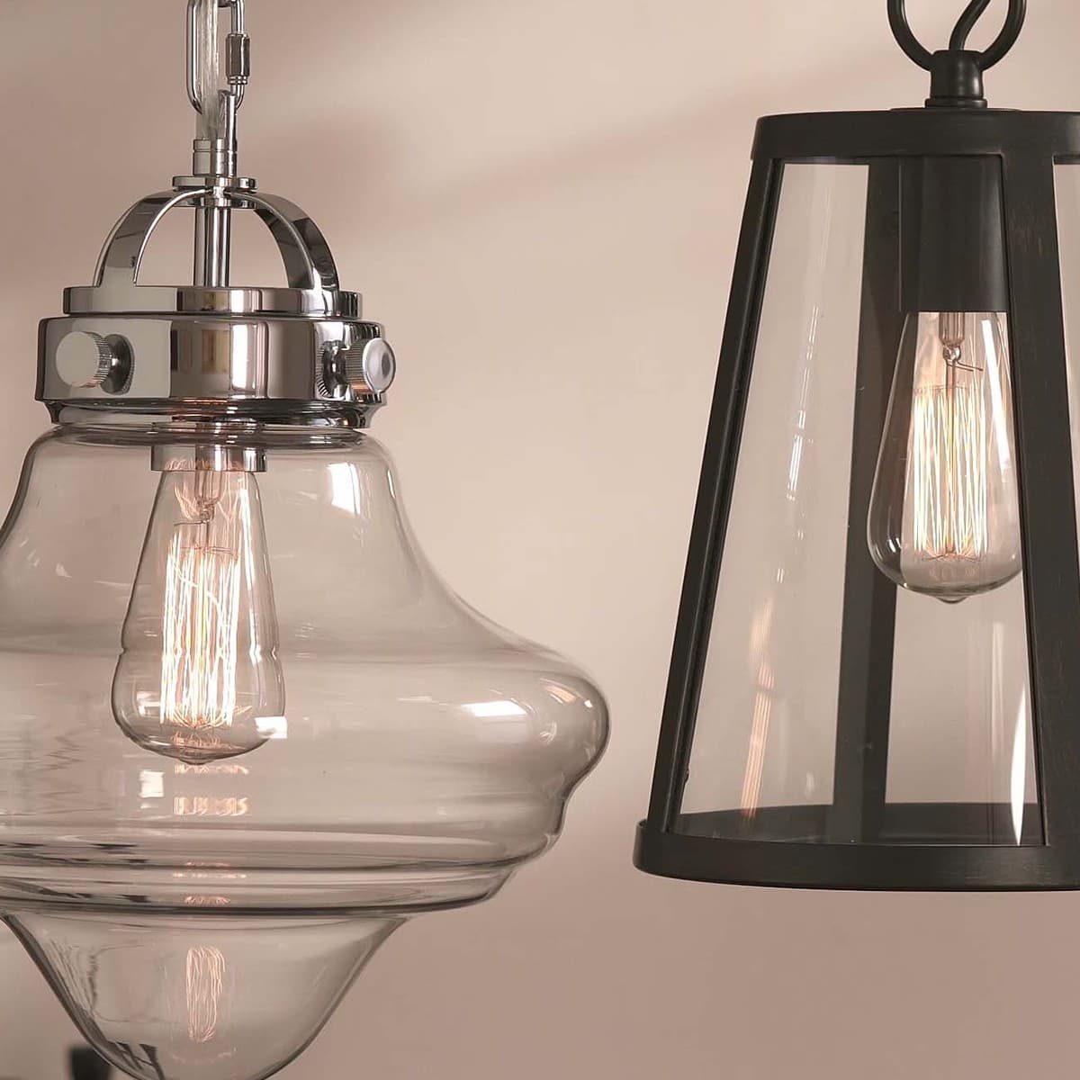 Alfred 1 Light Pendant in Oil Rubbed Bronze with Ribbed Clear Glass