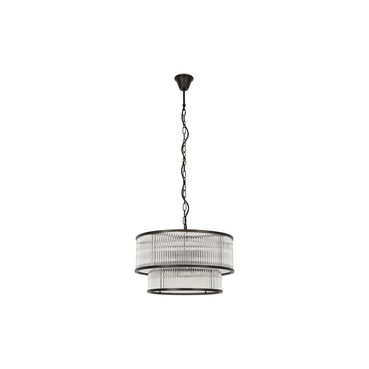 Corbelle 6+4 Light Pendant in Antique Black