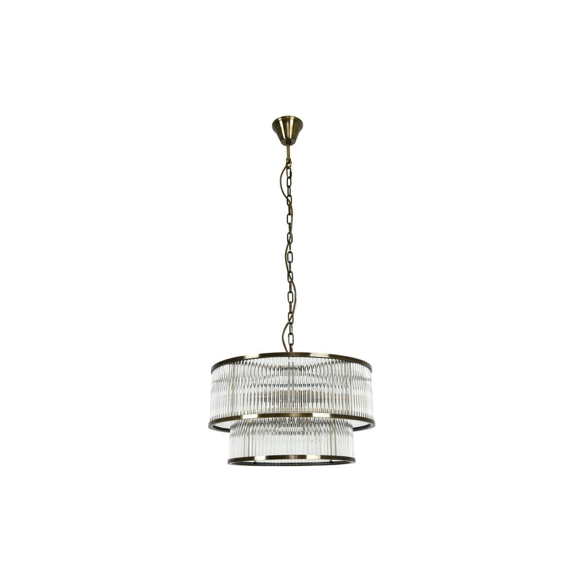 Corbelle 6+4 Light Pendant in Antique Brass