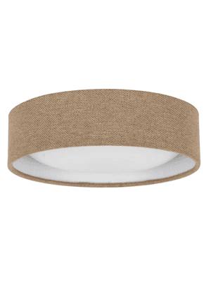 Uno 250mm 1 Light Flush Mount in Natural Fabric-img-1