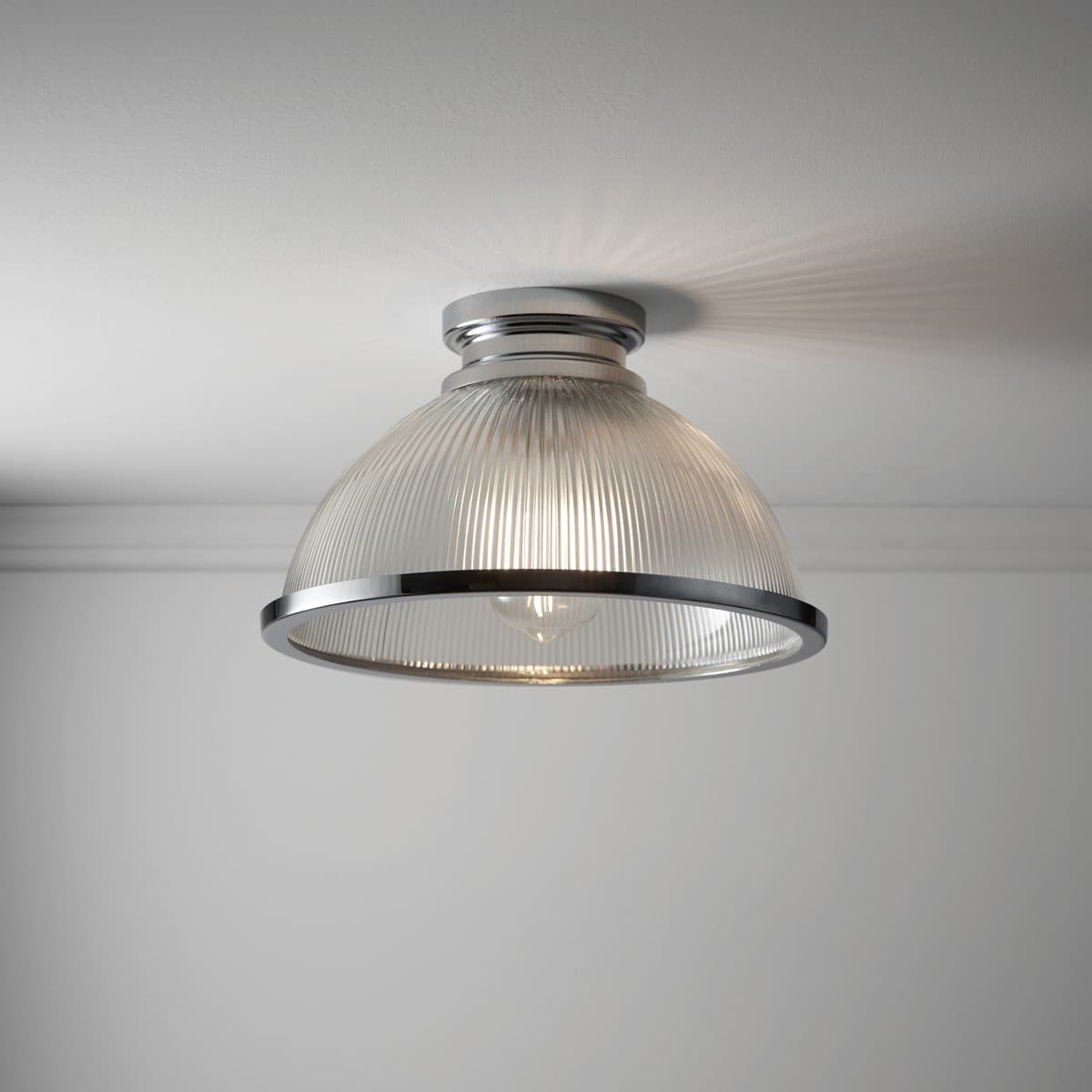 Alfred 1 Light Batten Fix in Chrome/Glass