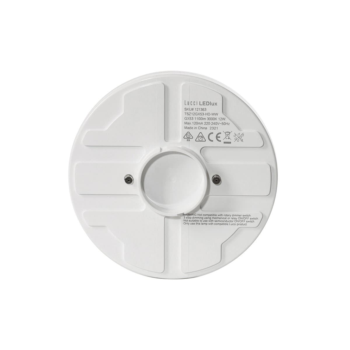 Lucci 12W 128mm GX53 LED 3 Step Dimmable globe in Warm White