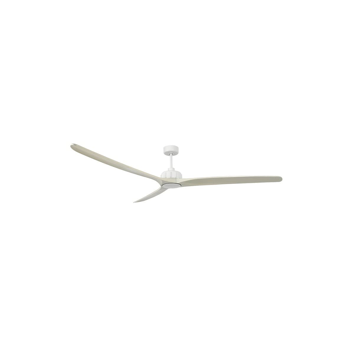 Caelid 254cm DC Fan with Light in White with Whitewash Blades