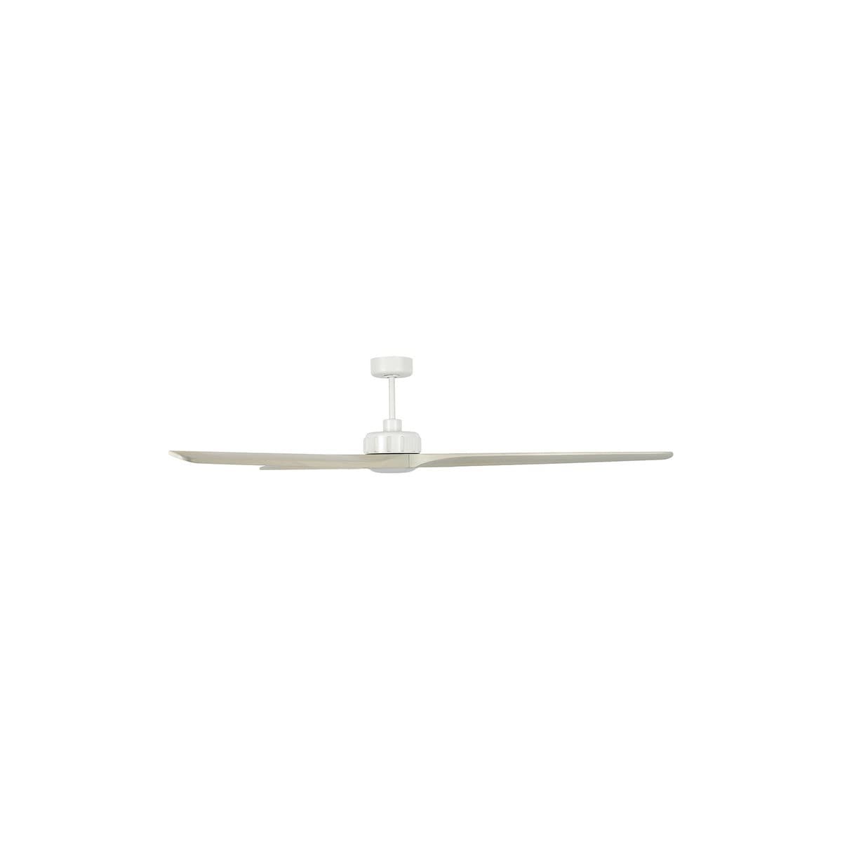 Caelid 254cm DC Fan with Light in White with Whitewash Blades