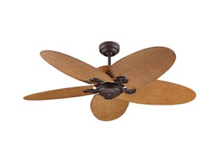 Fijian II 132cm Fan in Bronze with Latte Coloured Rattan Blades