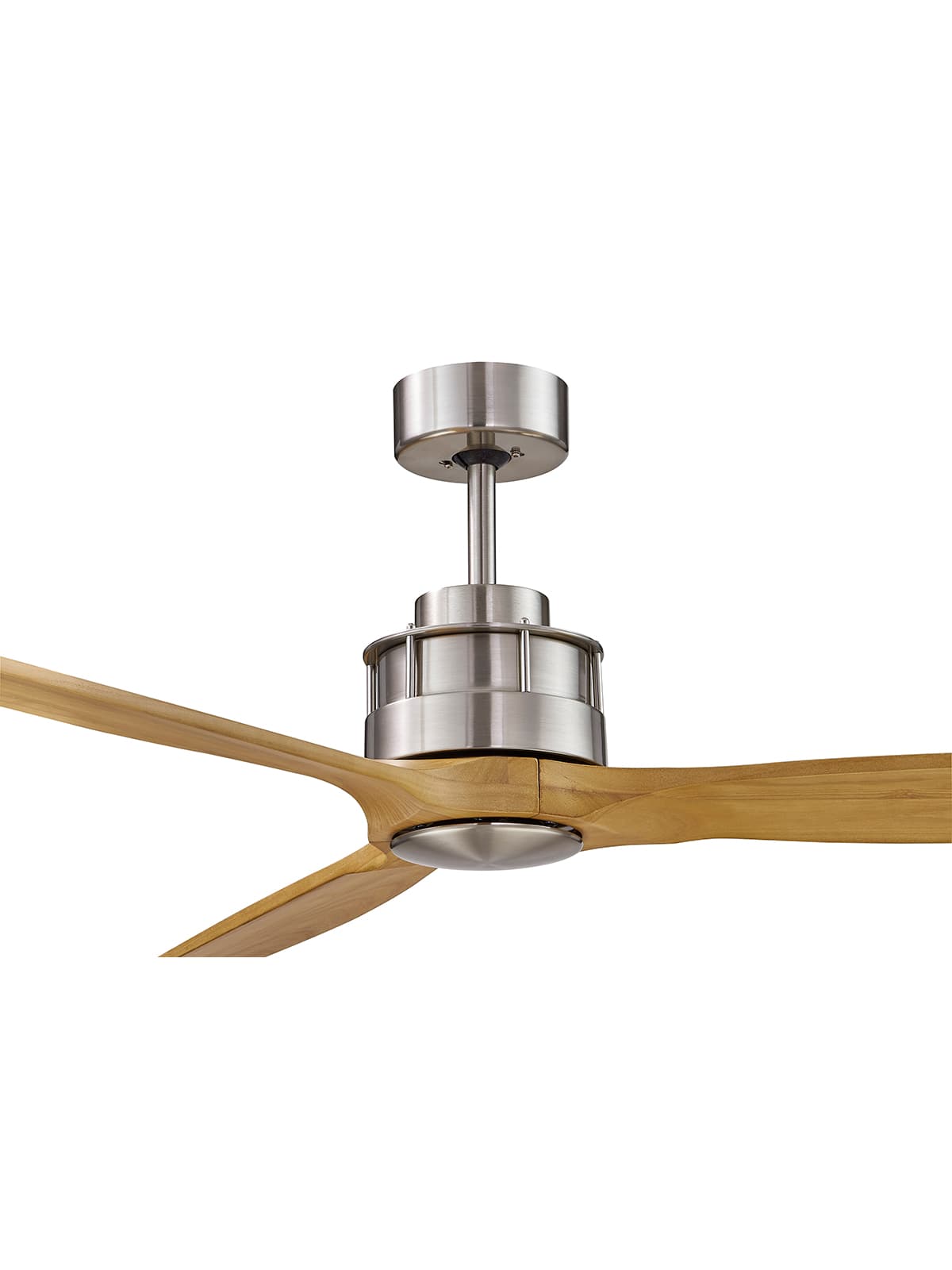 Airfusion Akmani 152cm DC Fan in Brushed Chrome/Teak