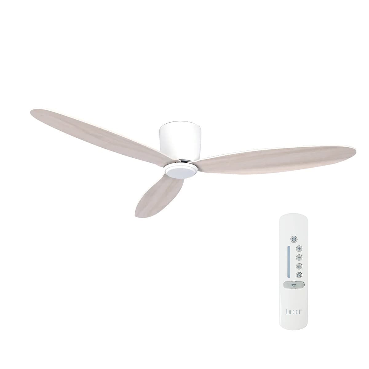 Radar 132cm DC Fan Only in White/Oak-img-2