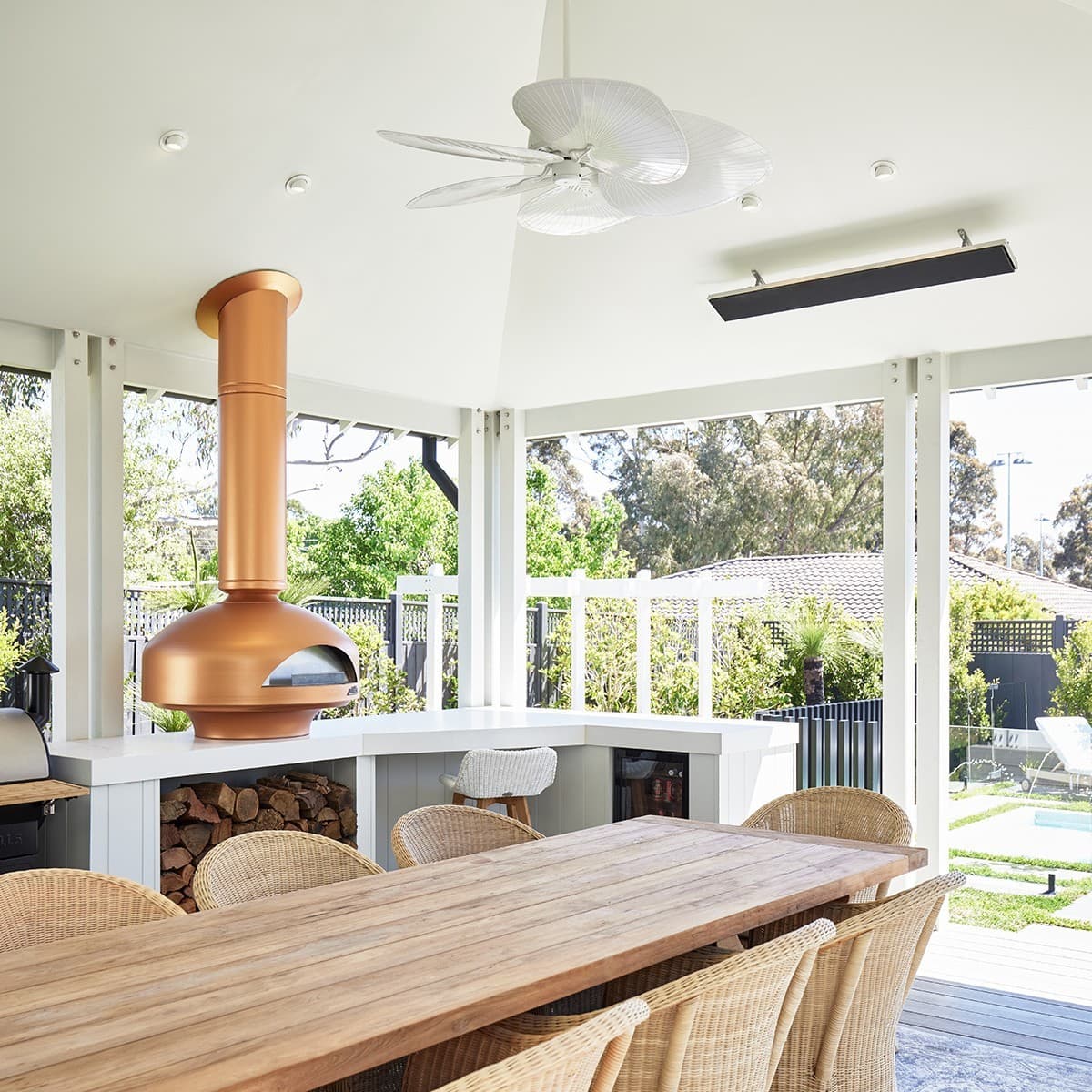 Lucci 900mm 21mm Diameter Fan Extension Rod in Antique White