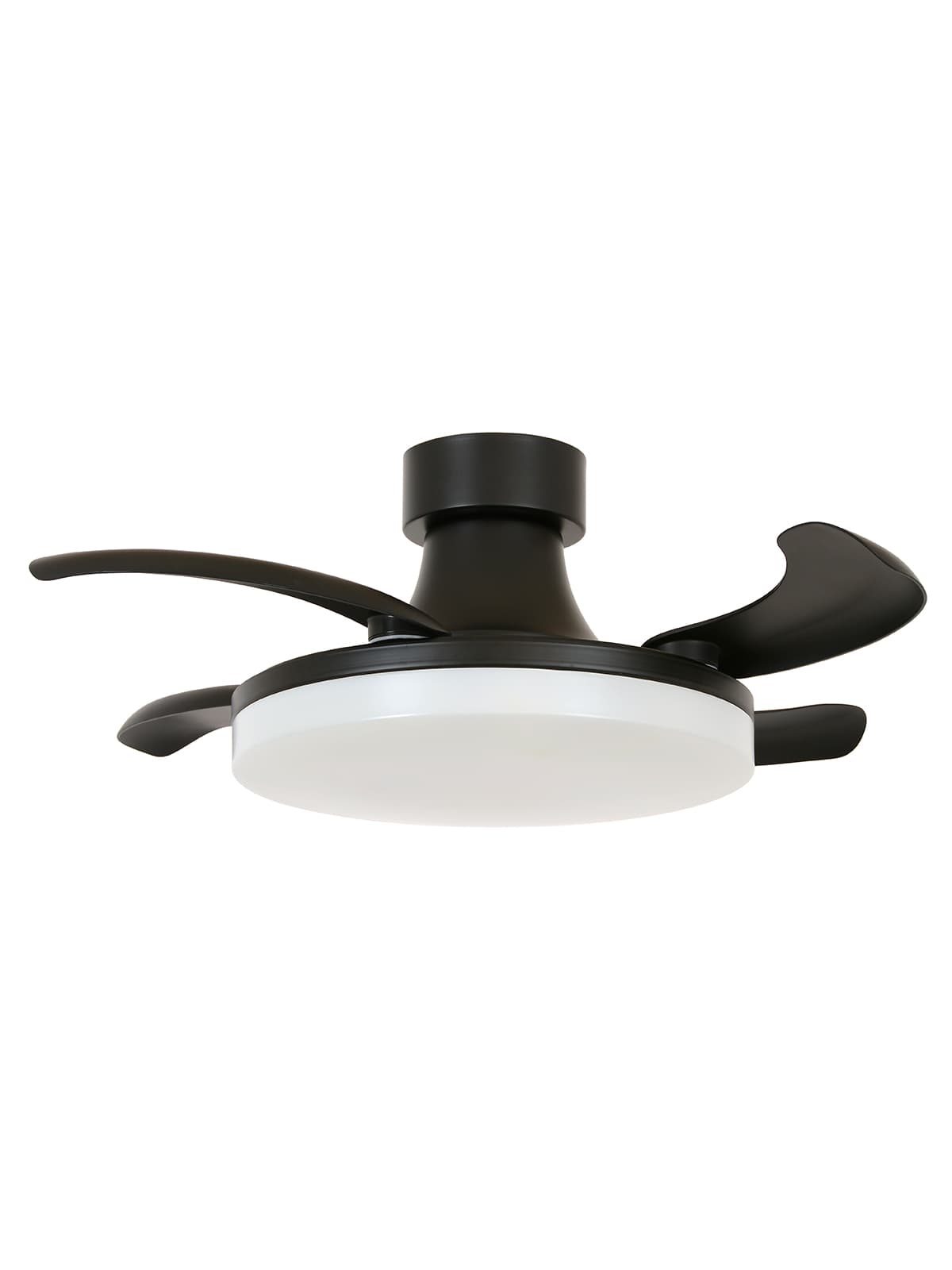 Fanaway Orbit 90cm DC Ceiling Fan with Retractable Blades and Light in Black