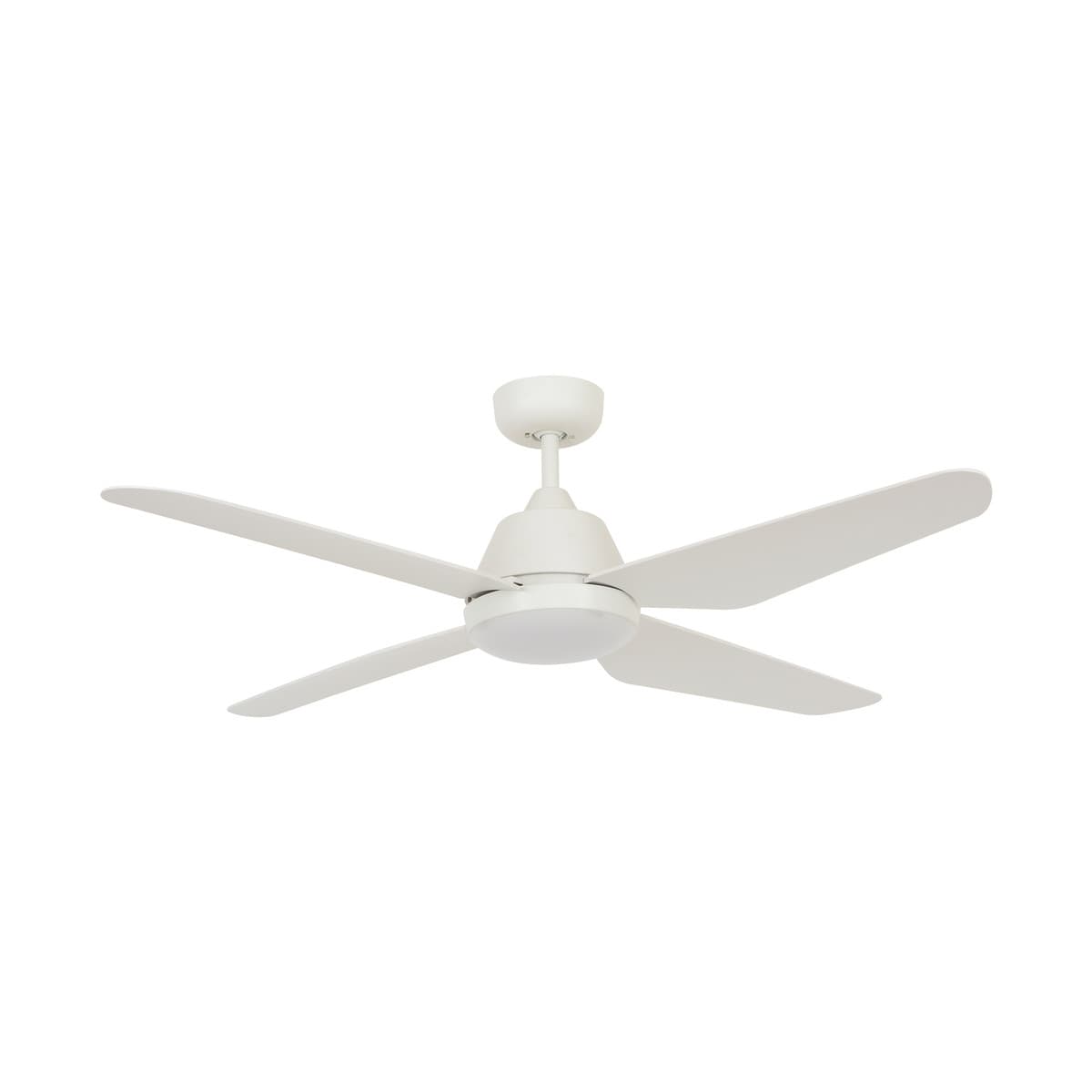 Aria 122cm Fan with LED Light in White