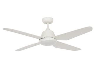 Aria 122cm Fan and LED Light with Remote in White