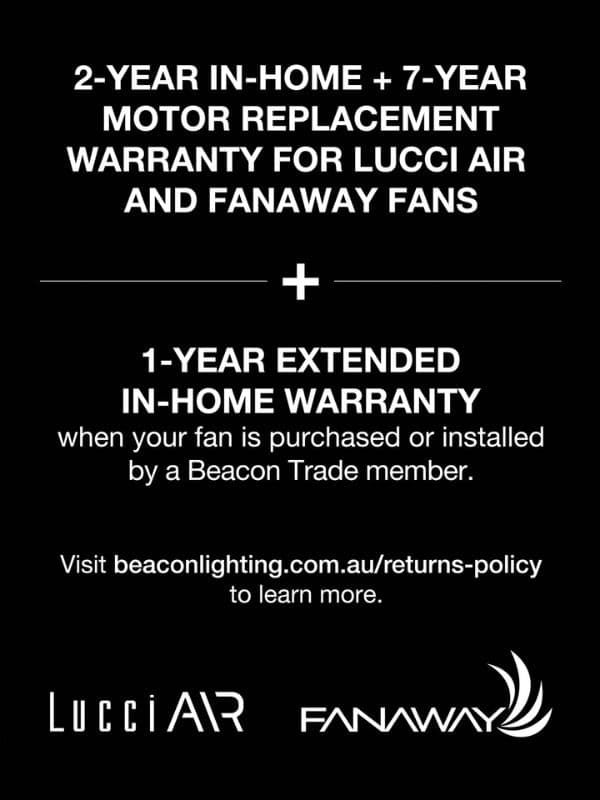 Aria 122cm Fan and LED Light with Remote in White