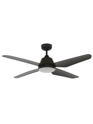 Aria 122cm Fan and LED Light with Remote in Black