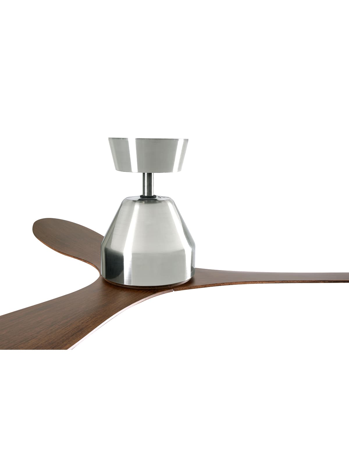 Whitehaven 142cm DC Fan in Brushed Chrome with Koa Blades