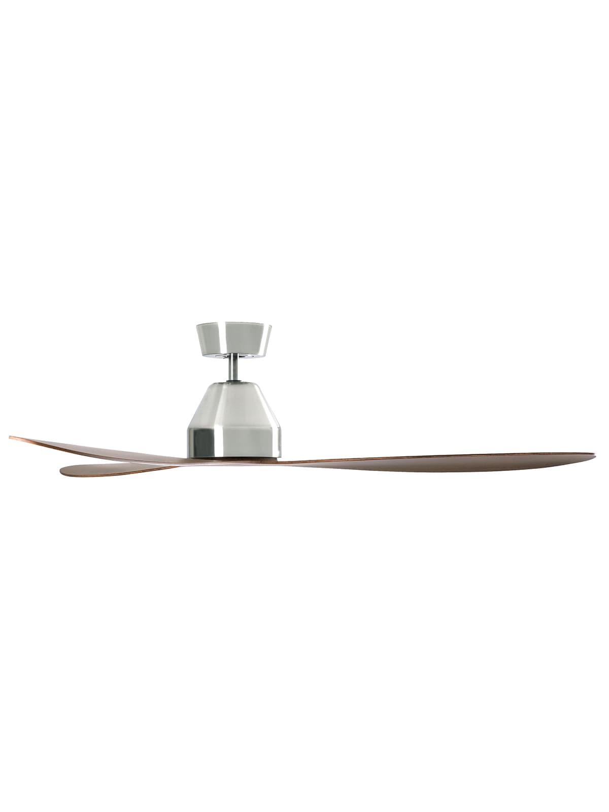 Whitehaven 142cm DC Fan in Brushed Chrome with Koa Blades
