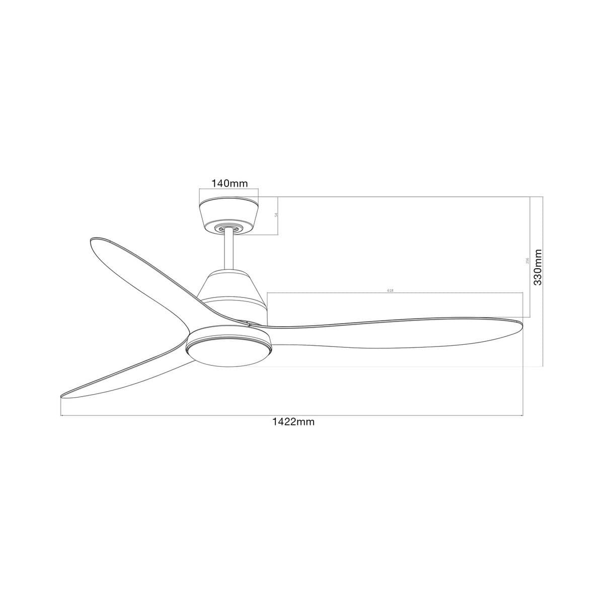 Whitehaven 142cm DC Fan with Light in White-img-5