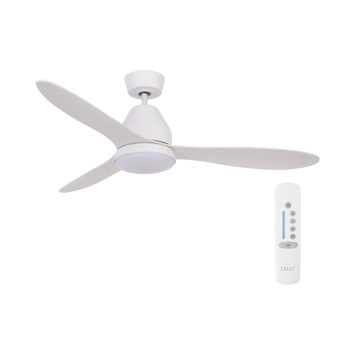 Whitehaven 122cm DC Fan with Light in White