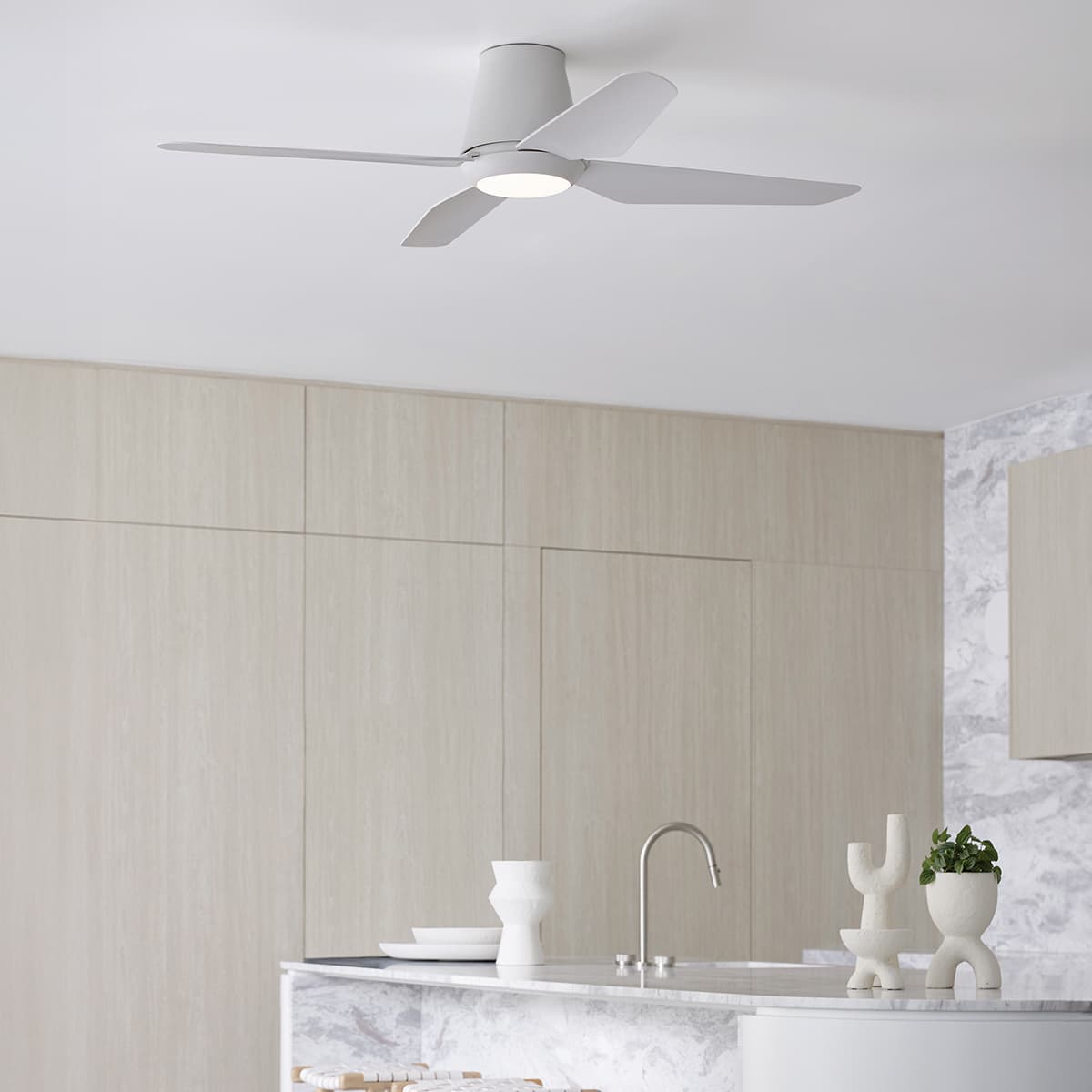 Aria 122cm CTC DC Fan with Light in White