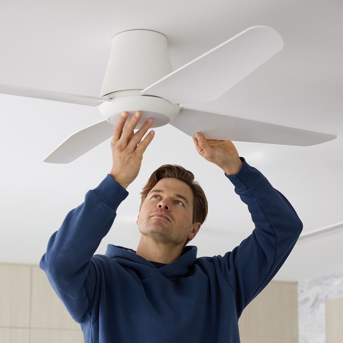 Aria 122cm CTC DC Fan with Light in White