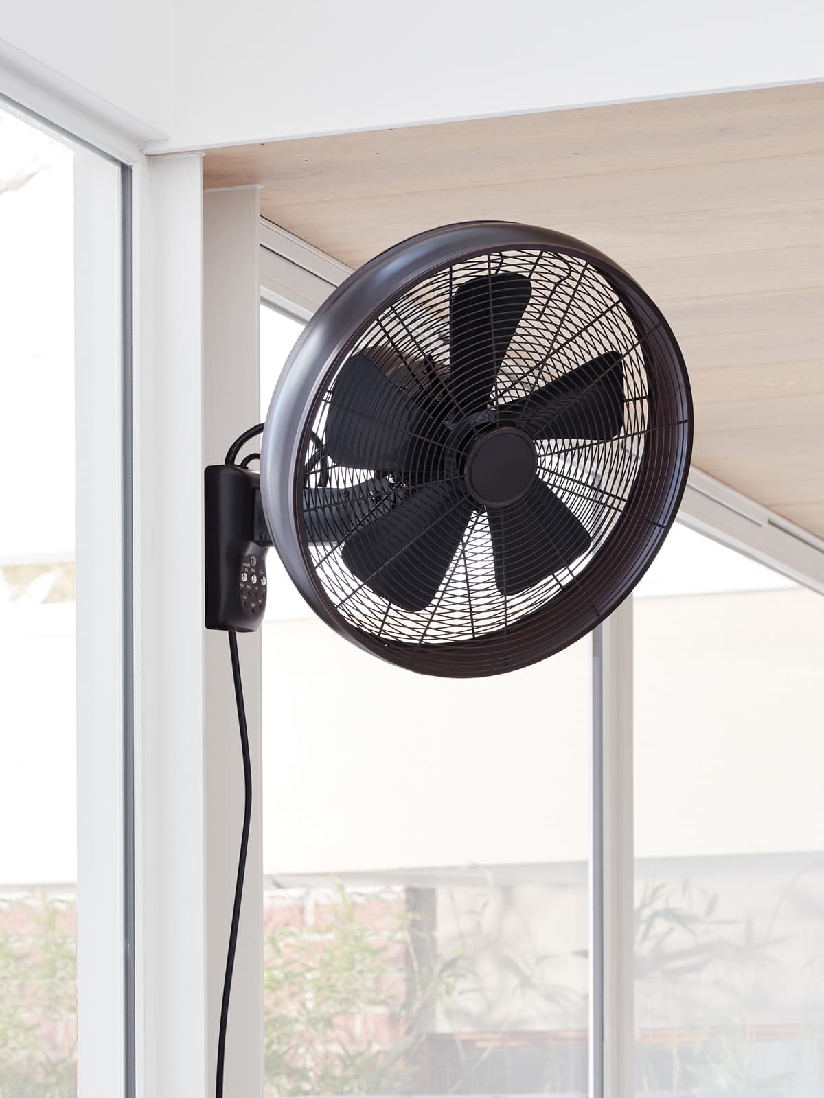 Breeze 41cm Wall Fan with Remote in Oil Rubbed Bronze