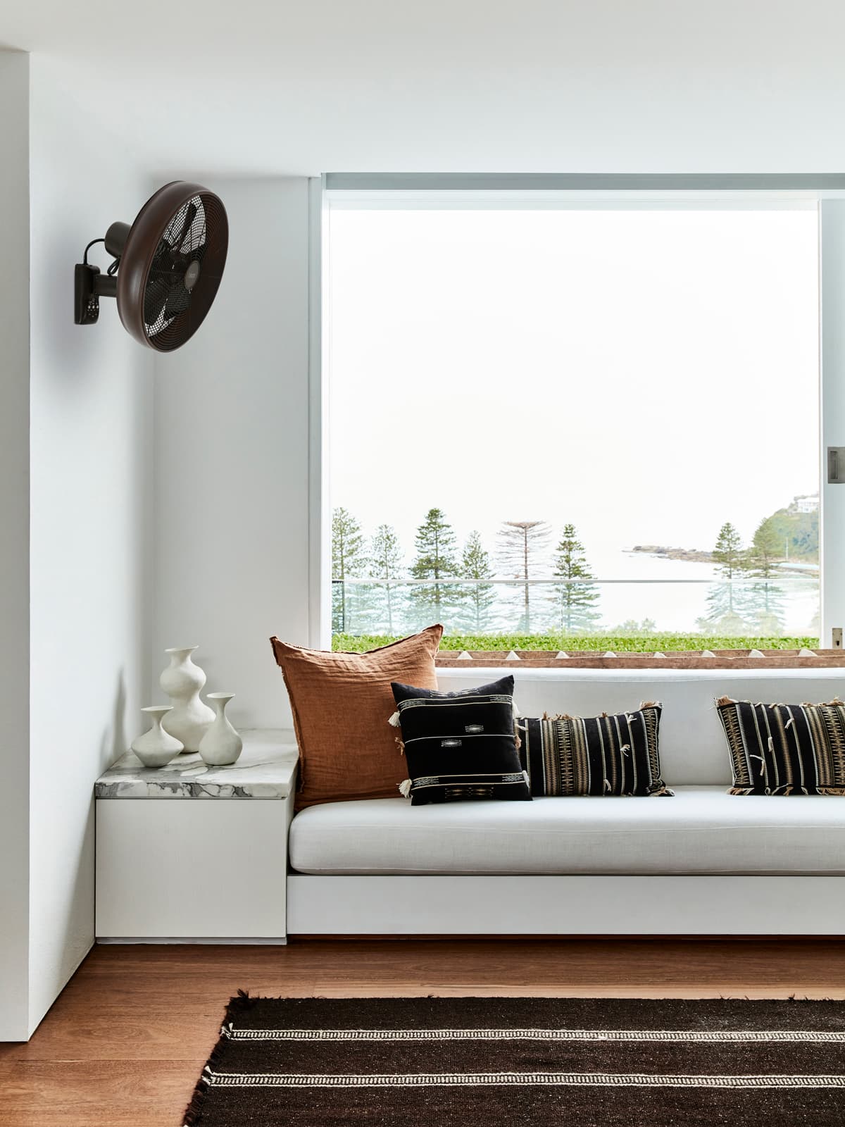 Breeze 41cm Wall Fan with Remote in Oil Rubbed Bronze