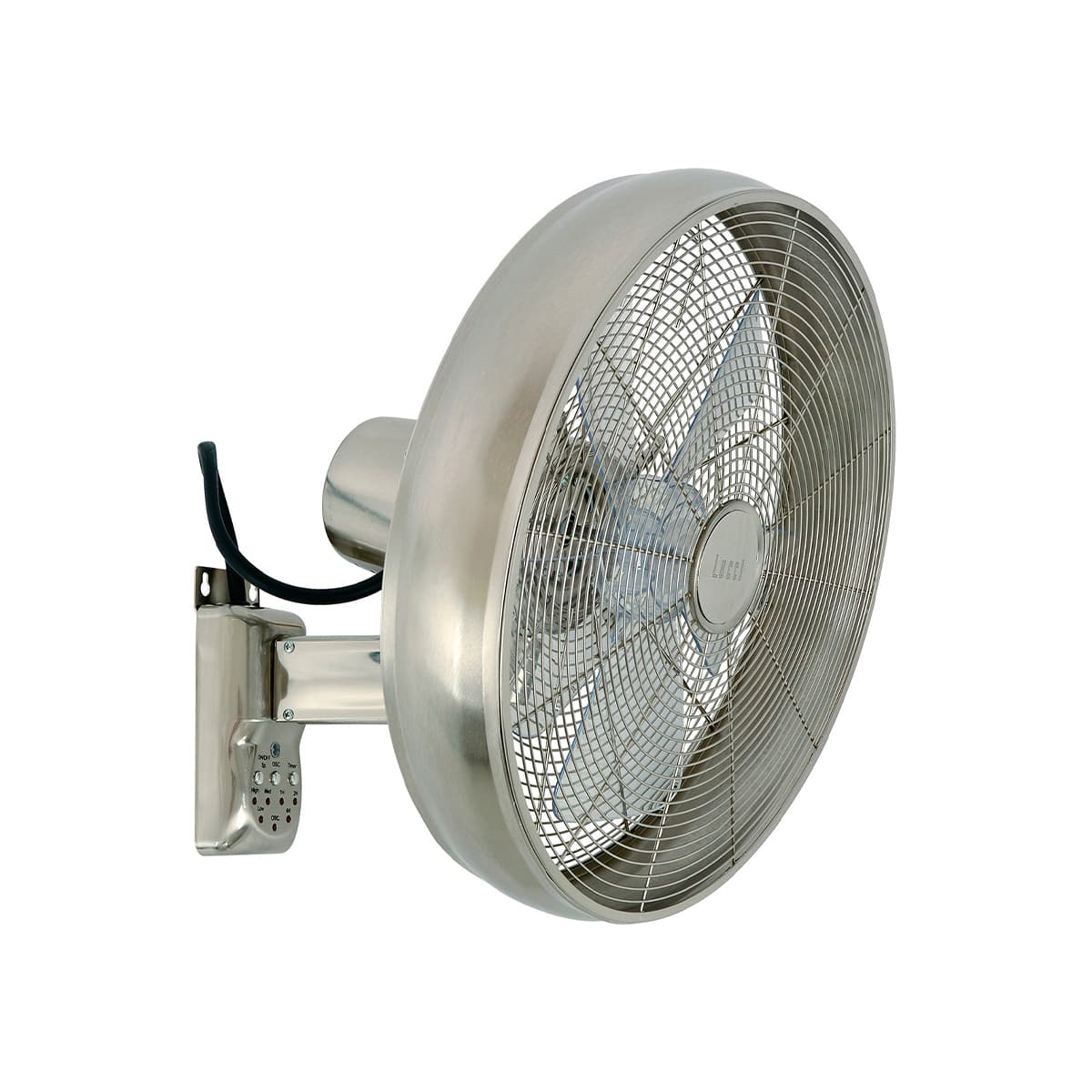 Breeze 41cm Wall Fan with Remote Brushed Chrome