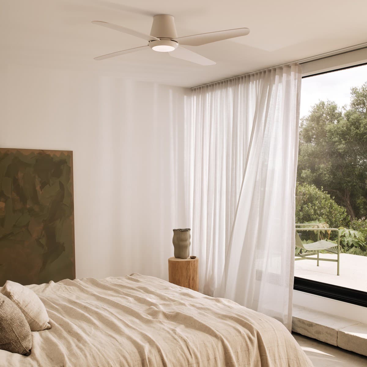 Aria 132cm CTC DC Fan with Light in White