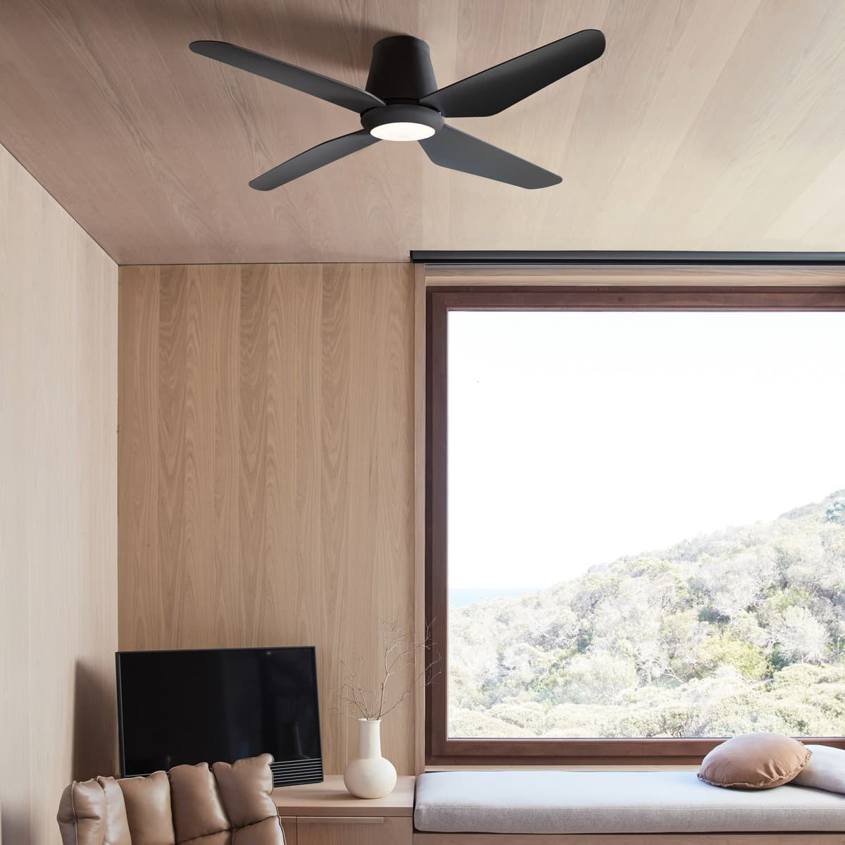 Aria 122cm CTC DC Fan with Light in Black