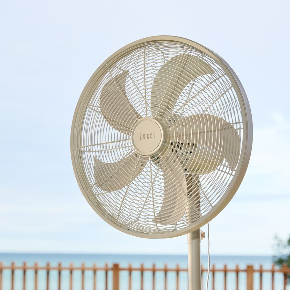 Glide 41cm DC Pedestal Fan in White
