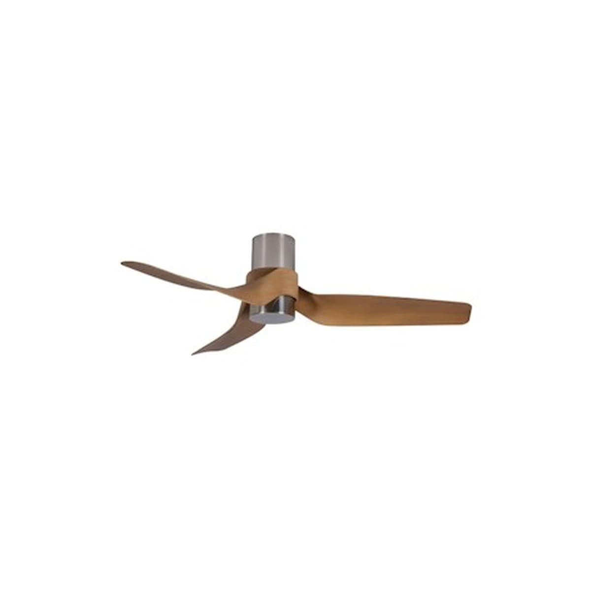 Nautica 132cm DC Fan with Light in Brushed Chrome/Teak