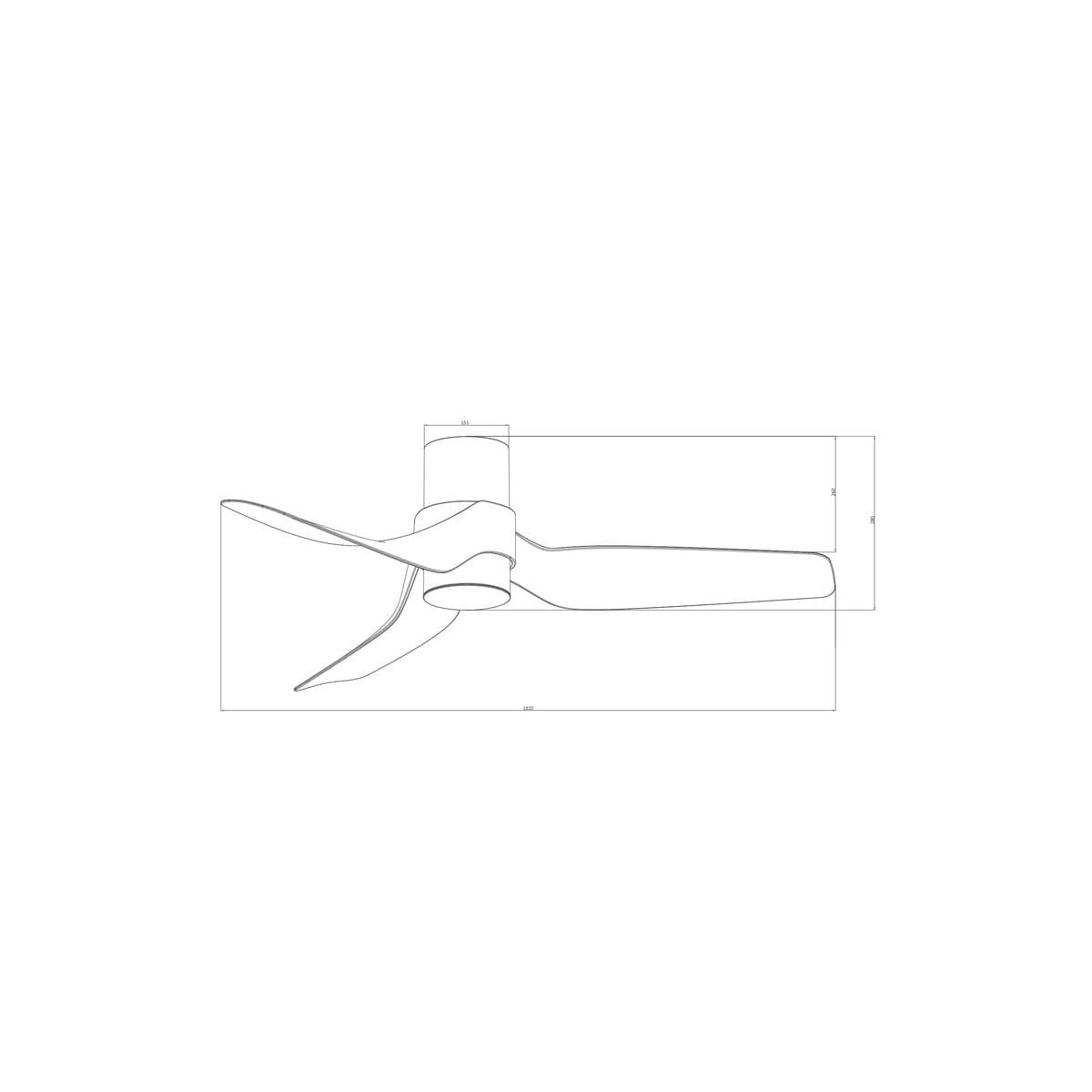 Nautica 132cm DC Fan with Light in Brushed Chrome/Teak