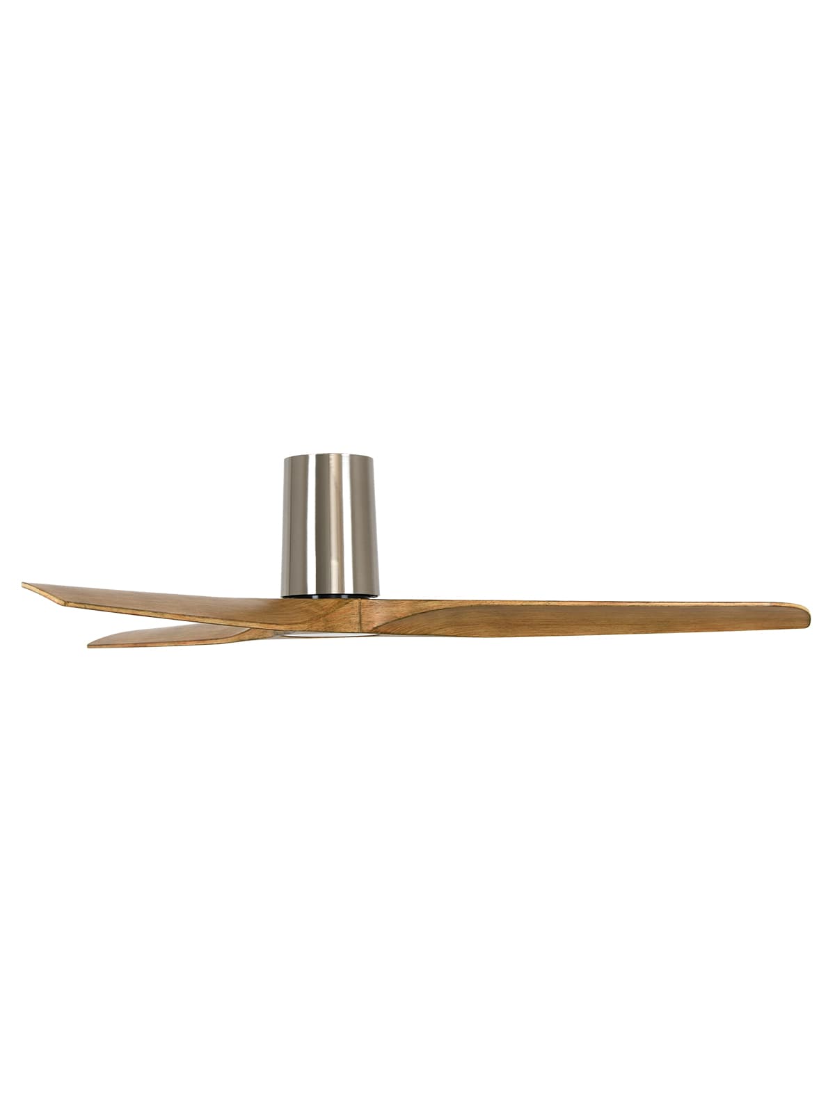 Londo 132cm DC Fan in Brushed Chrome with Teak Blades