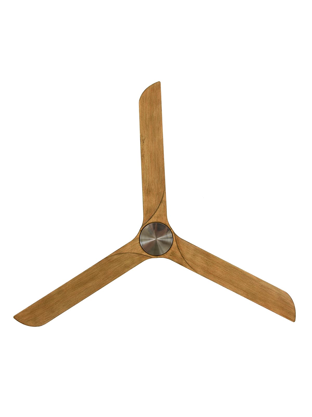 Londo 132cm DC Fan in Brushed Chrome with Teak Blades