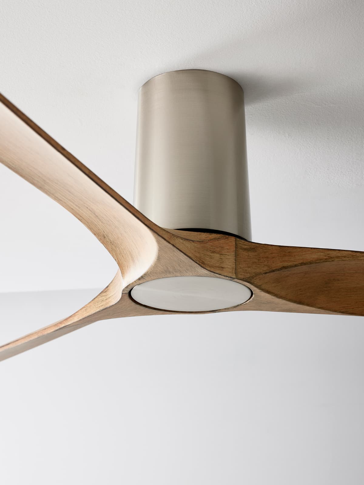 Londo 132cm DC Fan in Brushed Chrome with Teak Blades