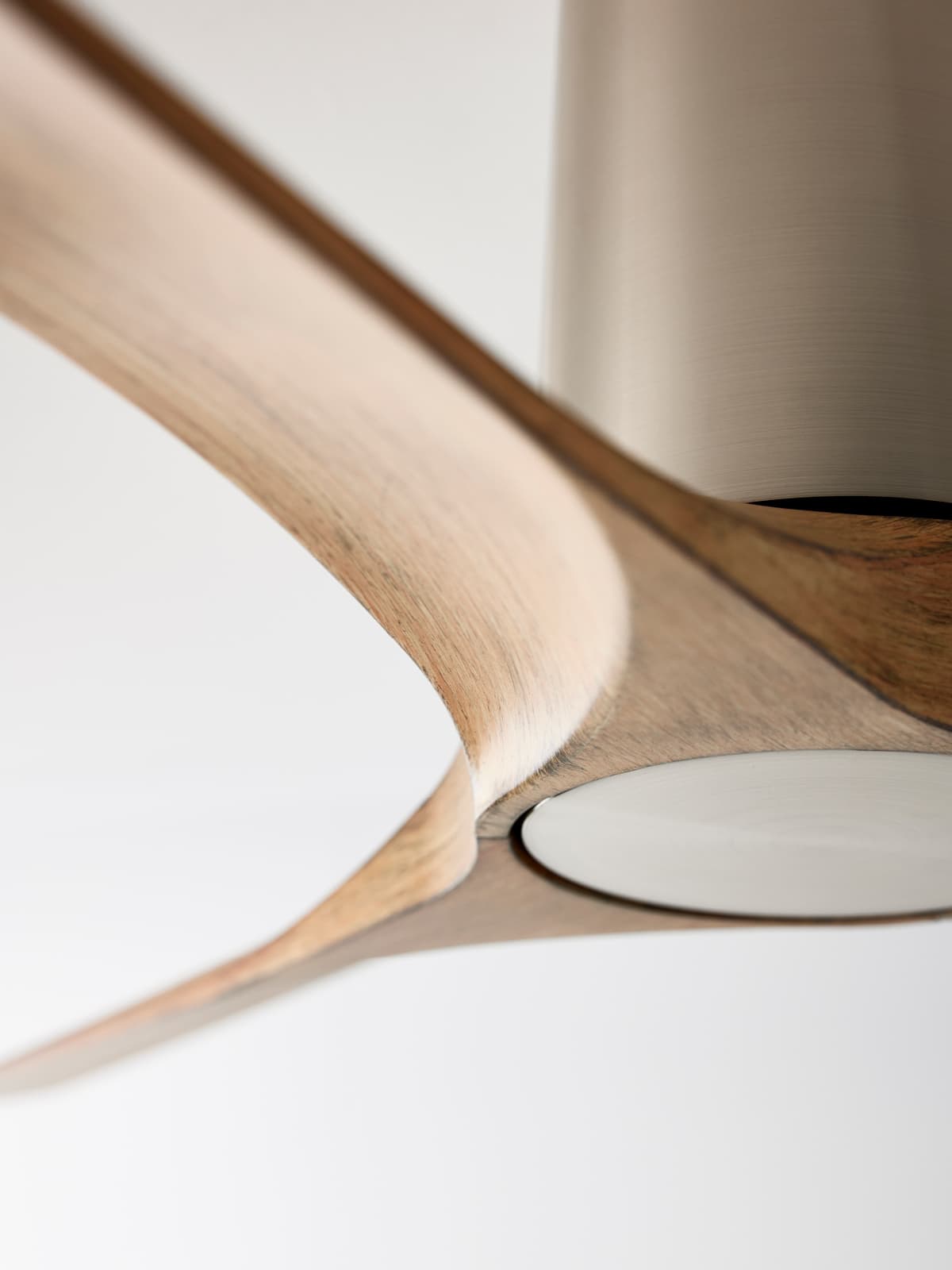 Londo 132cm DC Fan in Brushed Chrome with Teak Blades