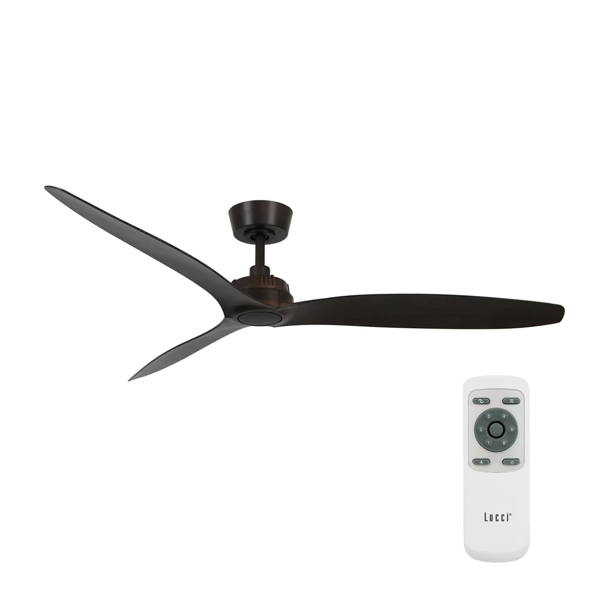 Farron 132cm DC Fan in Oil Rubbed Bronze with Walnut Blades