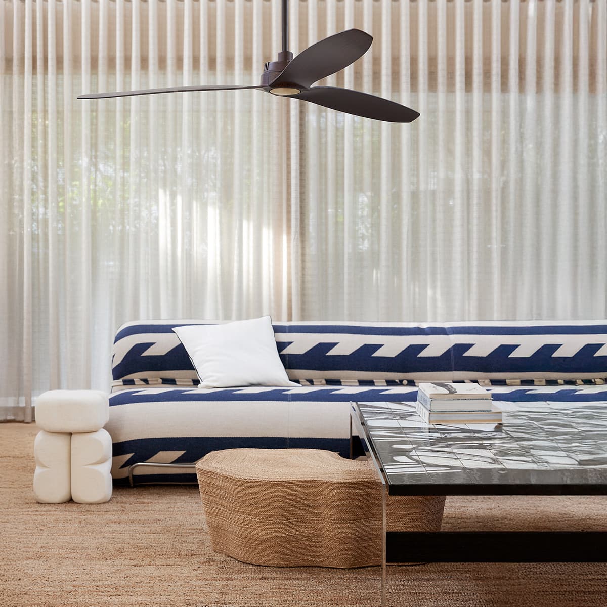 Farron 132cm DC Fan in Oil Rubbed Bronze with Walnut Blades