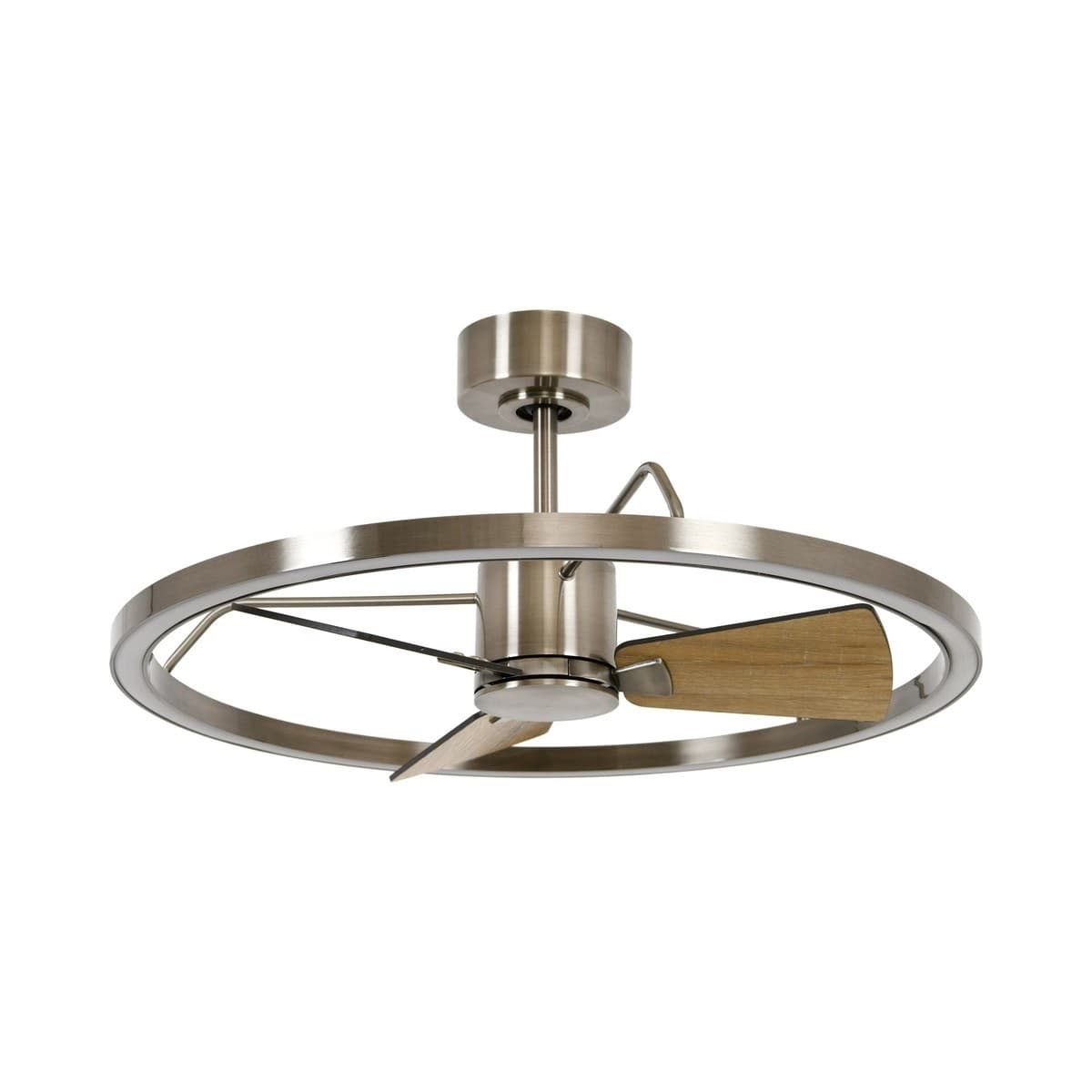 Cessna DC Fan with 700mm LED Light in Antique Nickel with Teak Blades
