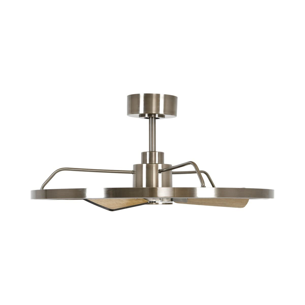 Cessna DC Fan with 700mm LED Light in Antique Nickel with Teak Blades