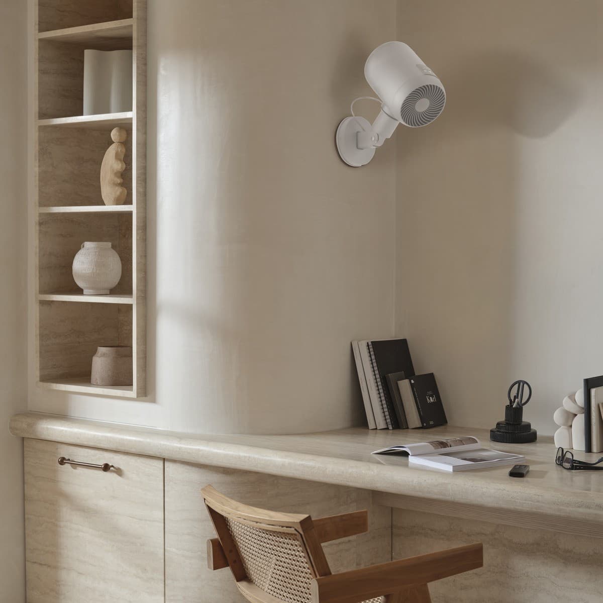 Jet 18cm DC Wall Fan in White