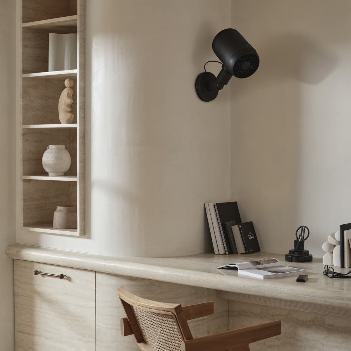 Jet 18cm DC Wall Fan in Black