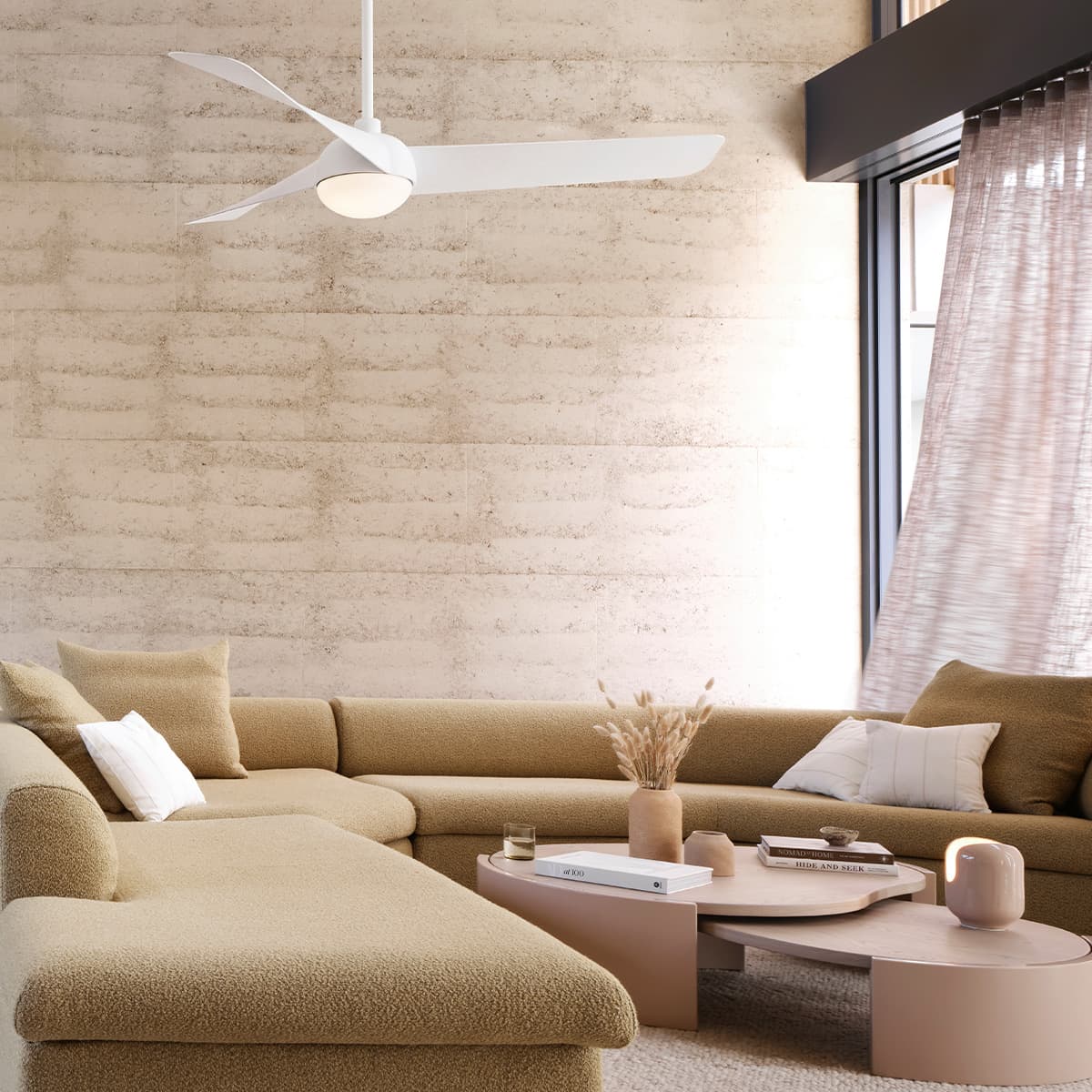 Osprey 132cm DC Fan with Light in White