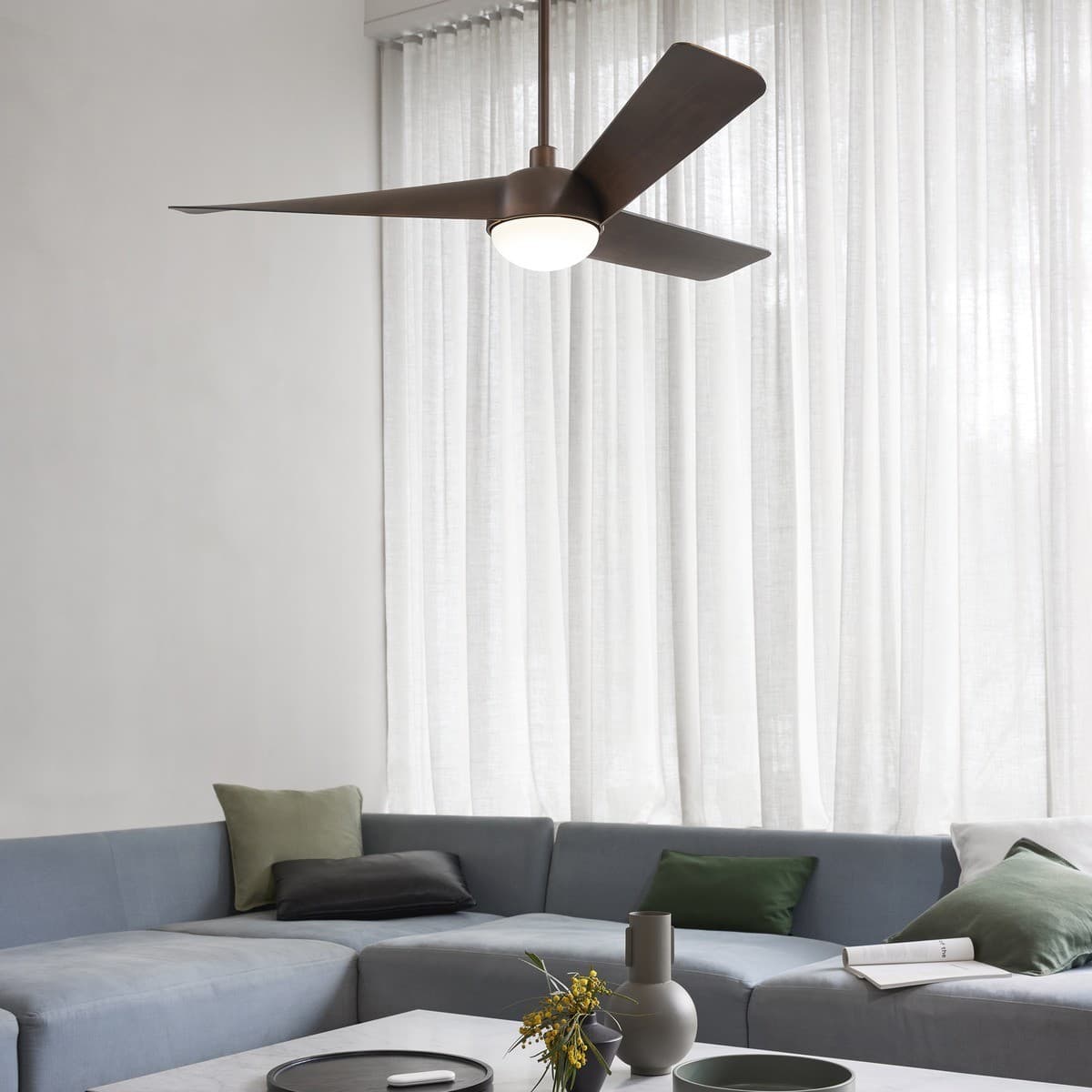 Osprey 132cm DC Fan with Light in Bronze