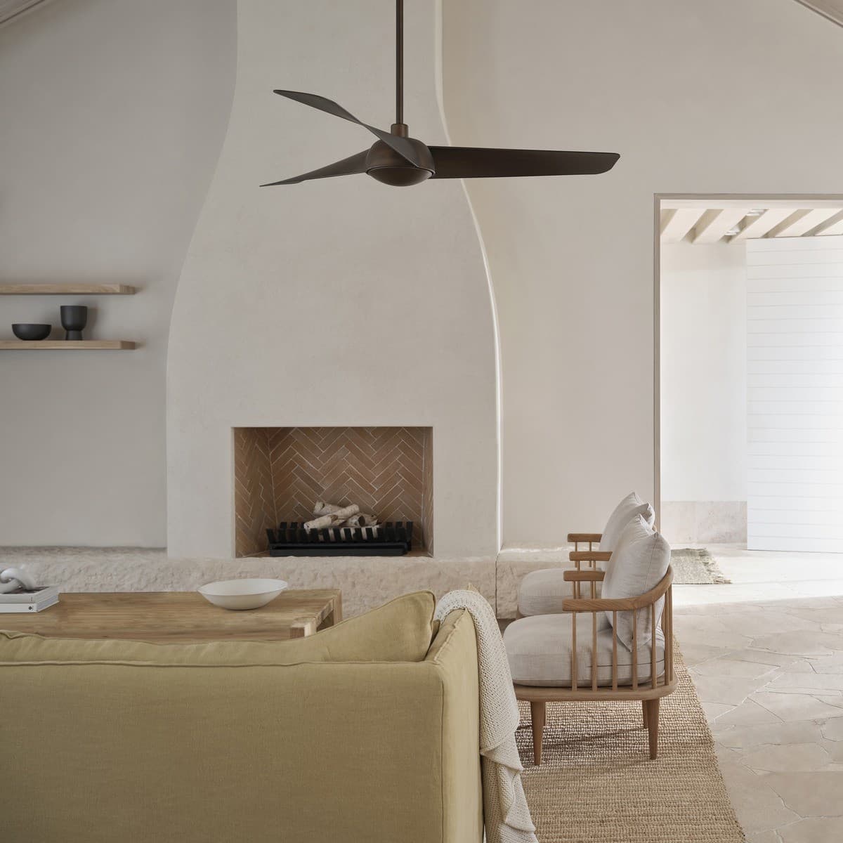 Osprey 132cm DC Fan with Light in Bronze
