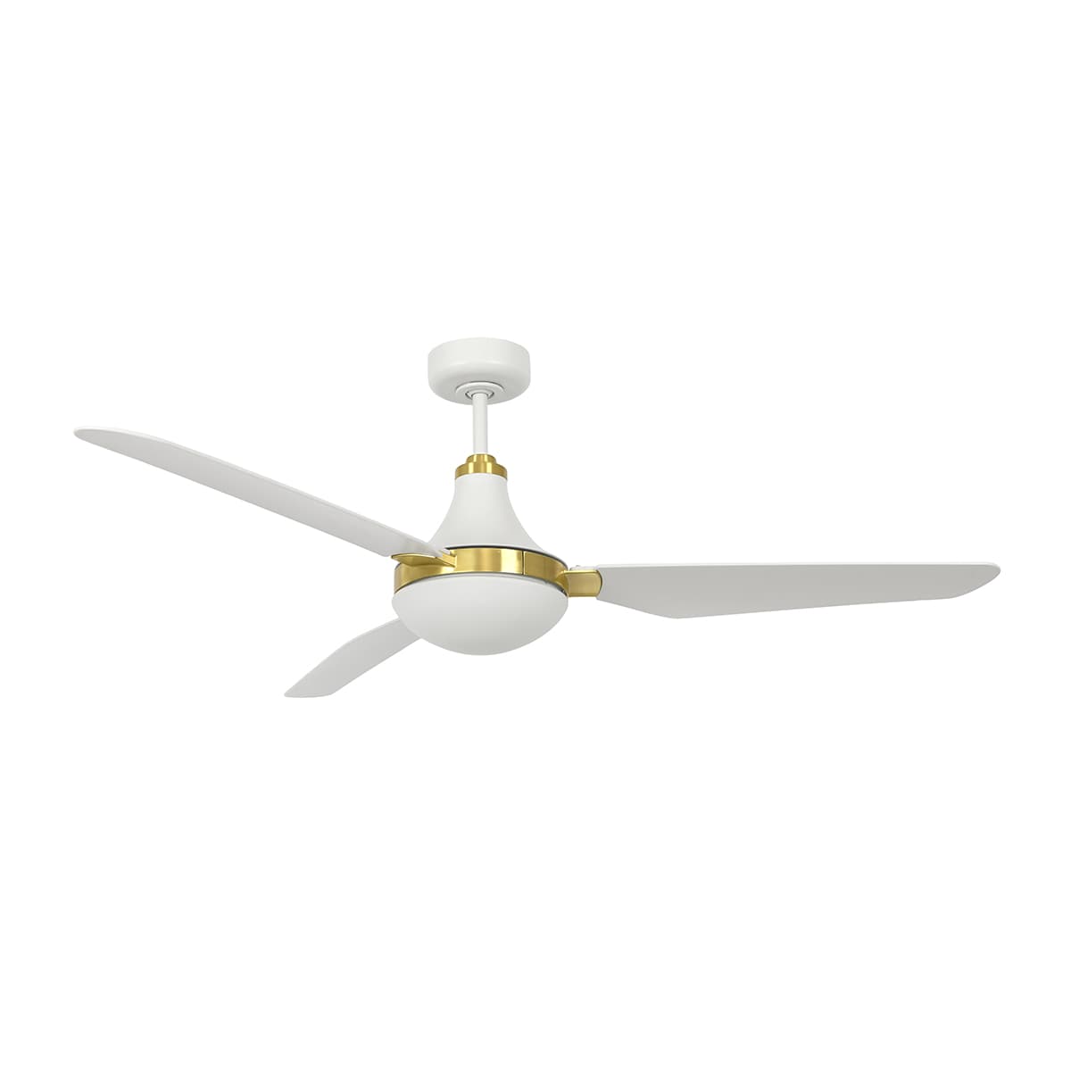 Leyndell 142cm DC Fan with Light in White with Optional Brass Details
