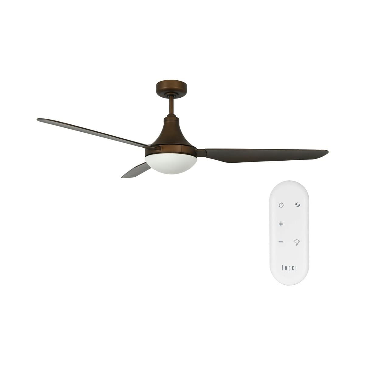 Leyndell 142cm DC Fan with Light in Bronze