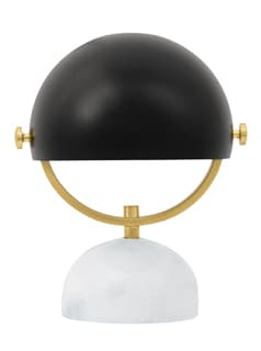 Lowe Table Lamp in White Marble/Black/Brass-img-1