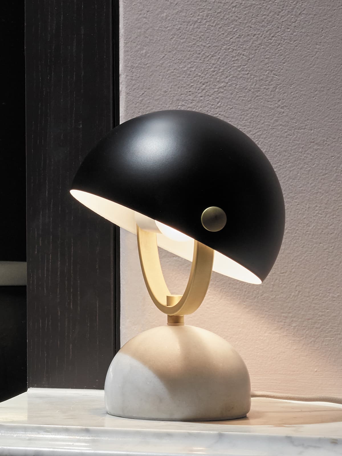 Lowe Table Lamp in White Marble/Black/Brass-img-3